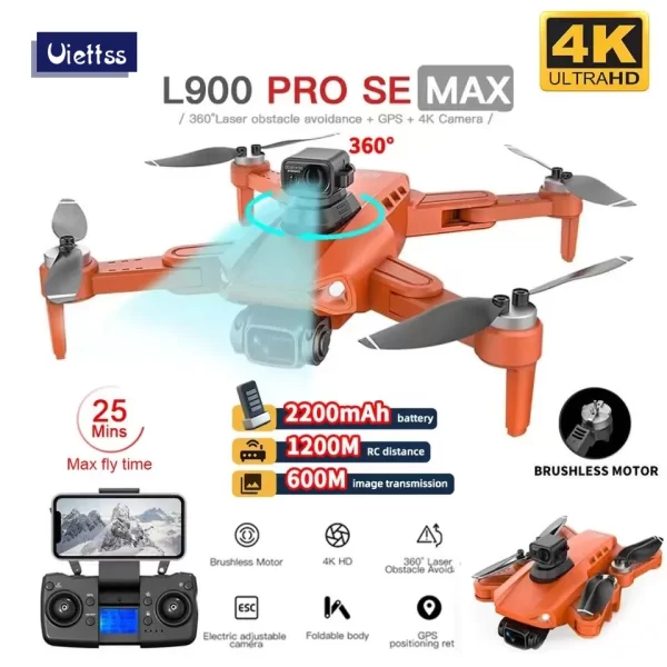 L900 Pro SE MAX Drone 4K Professional with camera 5G WIFI 360 Obstacle Avoidance FPV brushless motor RC