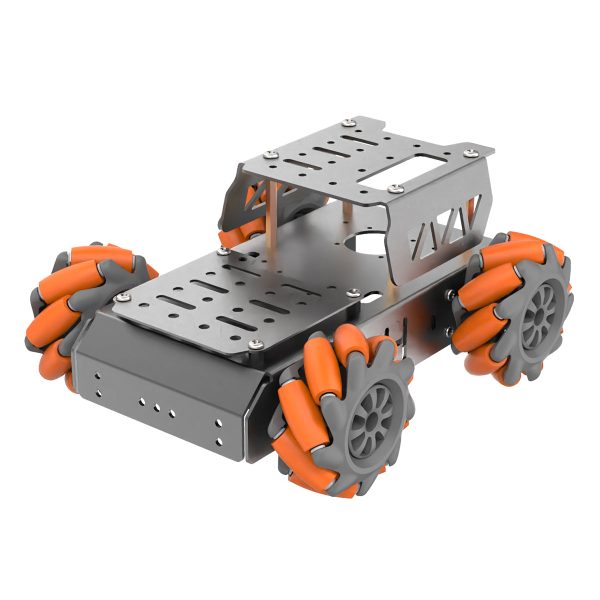 ShopsRobot Mecanum Wheel Chassis Car Kit with TT Motor, Aluminum Alloy Frame, Smart Car Kit for DIY Education Robot Car Kit