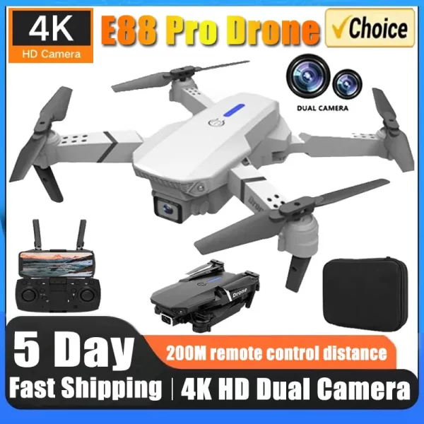 Professional drone E88 4k wide-angle HD camera WiFi fpv high altitude holding foldable remote control quadcopter