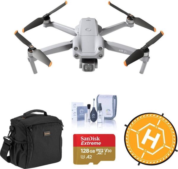 DJI Air 2S 4K Drone with Bag, 128GB Card, Landing Pad, Cleaning Kit