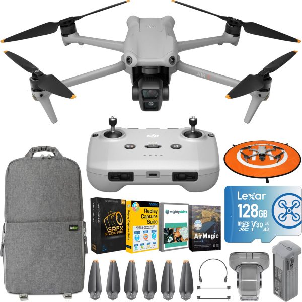 DJI Air 3 Drone Quadcopter 4K HDR Video & 48MP with RC-N2 Remote Accessory Bundle