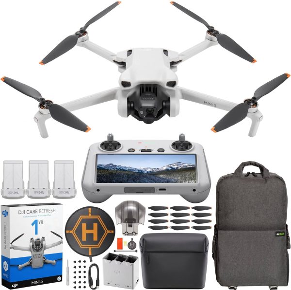 DJI Mini 3 Drone Fly More Combo Kit with RC Smart Remote Care Refresh Bundle