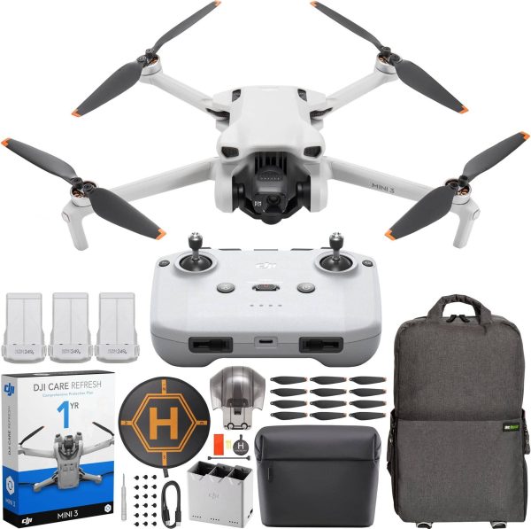DJI Mini 3 Drone Quadcopter Fly More Combo Kit with RC-N1 Care Refresh Bundle