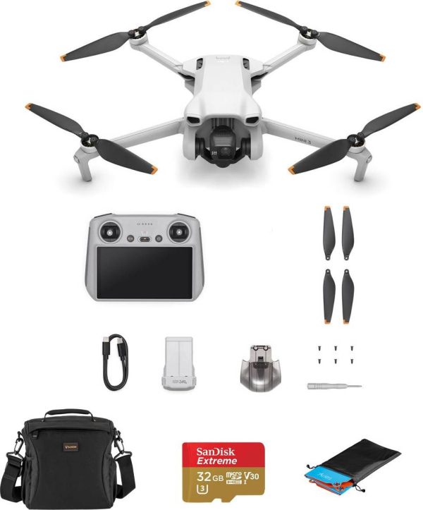 DJI Mini 3 Drone with RC Remote Controller, Accessories Kit