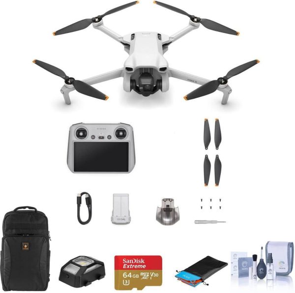 DJI Mini 3 Drone with RC Remote Controller, Complete Accessories Kit