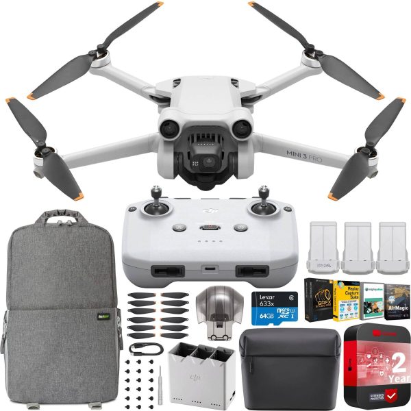 DJI Mini 3 Pro Drone Quadcopter RC-N1 Remote Fly More Kit Plus & Accesory Bundle