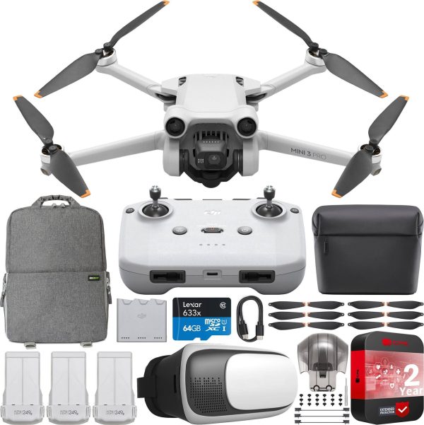 DJI Mini 3 Pro Drone Quadcopter with RC-N1 Remote Fly More Kit & FPV Go Bundle