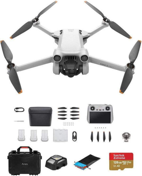 DJI Mini 3 Pro Drone with RC Remote Controller, Fly More Kit with Hard Case Kit