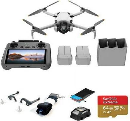 DJI Mini 4 Pro Drone Fly More Combo, w/Claw Lanyard Mounting System, Kit