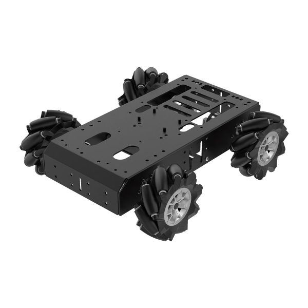 ShopsRobot Large Metal 4WD Vehicle Chassis for Arduino/Raspberry Pi/ROS Robot with 8V Encoder Geared Motor