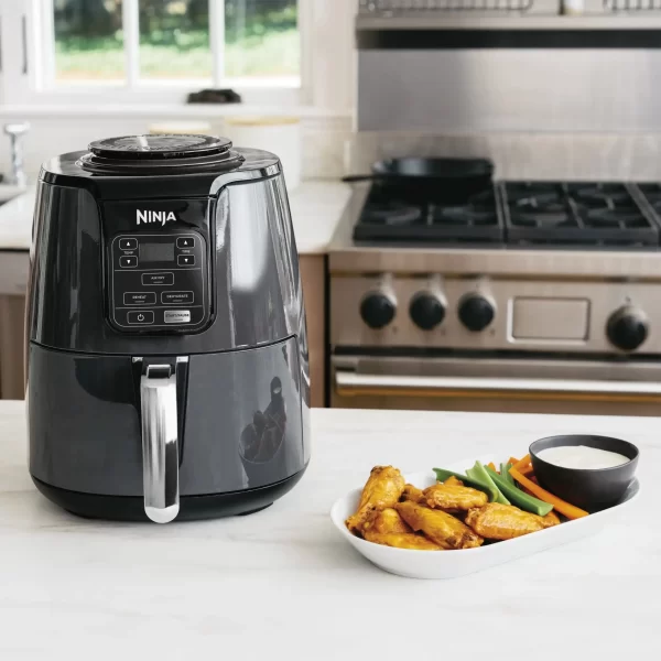 4-QT Air Fryer with Ceramic-coated Nonstick Basket Crisper Plate