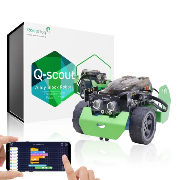 Robobloq Q-Scout STEM Kit, Programmable Toy for Learning Robotics, Electronics, Scratch, Arduino and Python