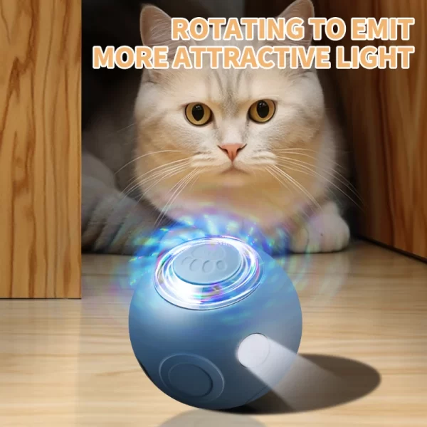 High quality smart cat toy automatic rolling ball electric silicone anti-biting and anti-fall rotating