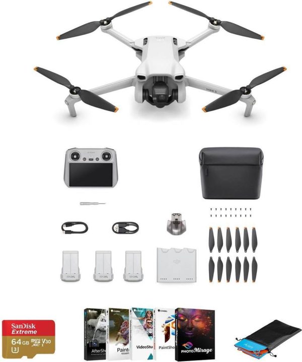 DJI Mini 3 Drone Fly More Combo with RC Remote Controller with Basic Kit