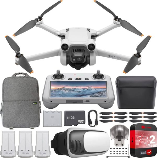 DJI Mini 3 Pro Camera Drone Quadcopter with RC Smart Remote Controller + Fly More Kit