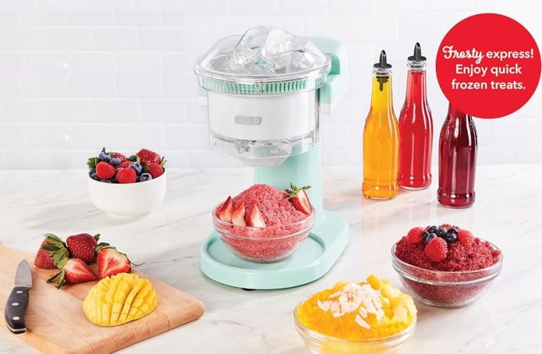 3K+ Bought in Past Month, Original price: $29, Now: $19. Shaved Ice Maker and Slushie Machine (Aqua): Multi-Purpose Ice Shaver Machine for Homemade Shaved Ice, Snow Cones, Slushies, Cocktails & More with Stainless Steel Blades, Easy to Clean and Store