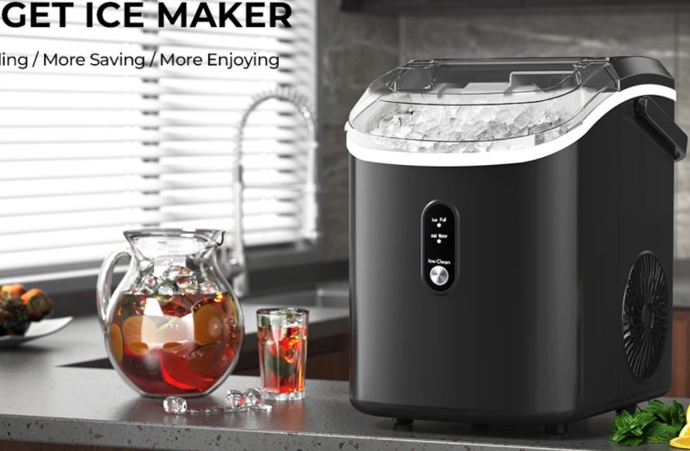 Only $77, Shop Now! Nugget Ice Makers Countertop With Soft Chewable Pellet Ice, 7 Mins Ice Making, 35.5Lbs/24Hrs, Pebble Ice Maker Machine With Self-Cleaning/Ice Basket/Ice Scoop For Home/Office/Bar, Silver