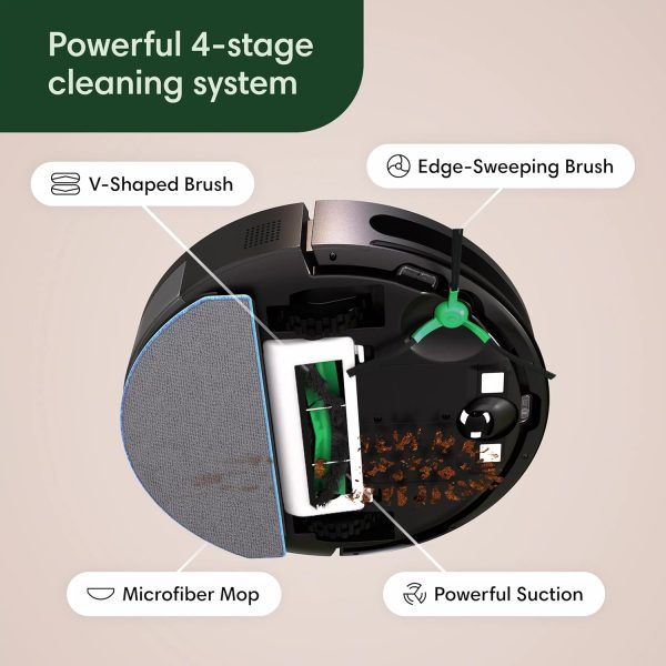 Roomba Robot Vacuum & Mop Combo (Y0140), 30K+ Bought in Past Month, Original Price: $143, Now: $77 - Easy to use, Power-Lifting Suction, Multi-Surface Cleaning, Smart Navigation Cleans in Neat Rows, Self-Charging, Works with Alexa - Image 5