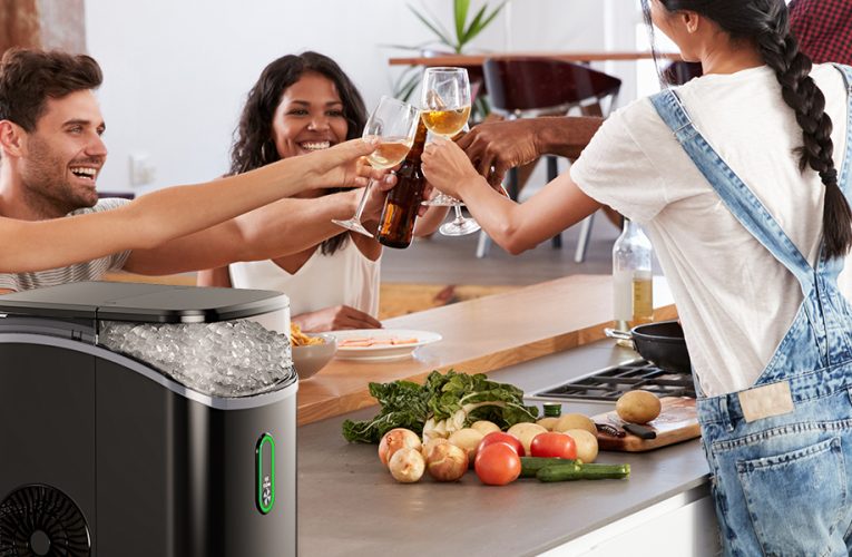 Only $137, Shop Now! Nugget Ice Maker Countertop, Pebble Ice Maker with Soft Chewable Ice, One-Click Operation Ice Machine with Self-Cleaning, 33lbs/24H for Home, Kitchen, Office – Black