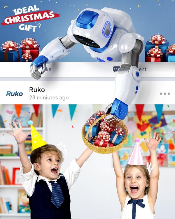 Smart Robots for Kids,  10K+ Bought in Past Month, Original Price: $129, Now: $77. Large Programmable Interactive RC Robot with Voice Control, APP Control, Present for 4 5 6 7 8 9 Years Old Kids Boys and Girls - Image 3