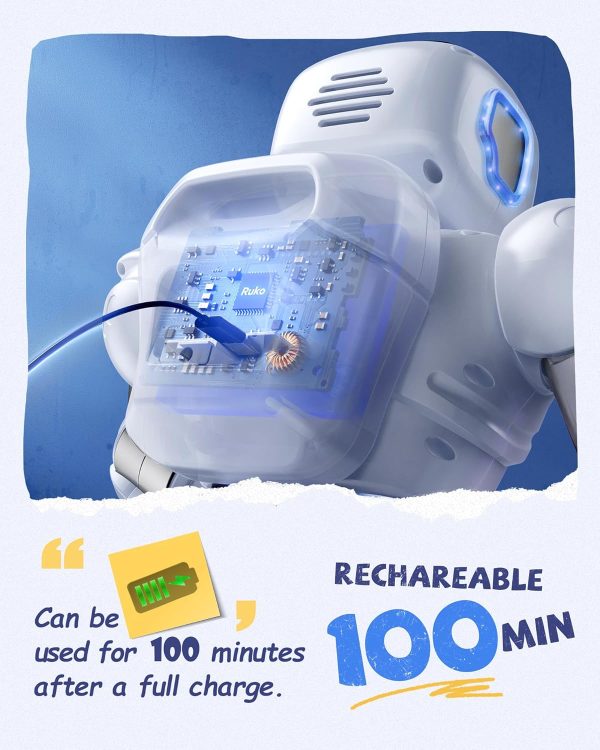 Smart Robots for Kids,  10K+ Bought in Past Month, Original Price: $129, Now: $77. Large Programmable Interactive RC Robot with Voice Control, APP Control, Present for 4 5 6 7 8 9 Years Old Kids Boys and Girls - Image 7