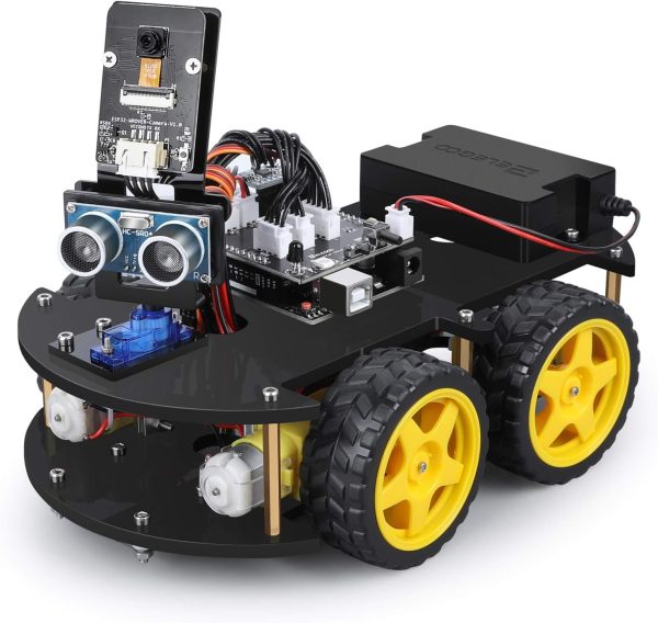 R3 Smart Robot Car Kit V4, 10K+ Bought in Past Month, Original Price: $79, Now: $57. For Arduino Robotics for Kids Ages 8-12 12-16 STEM Science Kits Coding Gifts for 8 9 10 11 12 13 14 15 16 Year Old Boys Girls Teens Cool Engineering Building Toys - Image 2