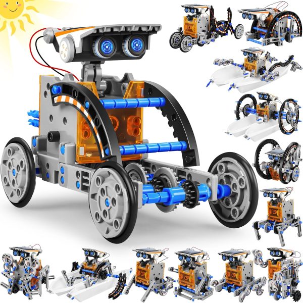 STEM 13-in-1 Education Solar Power Robots Toys, 30K+ Bought in Past Month, Original Price: $27, Now: $19. For Boys Age 8-12, DIY Educational Toy Science Kits for Kids, Building Experiment Robotics Set Birthday Gifts for 8 9 10 11 12 Years Old Boys Girls Teens