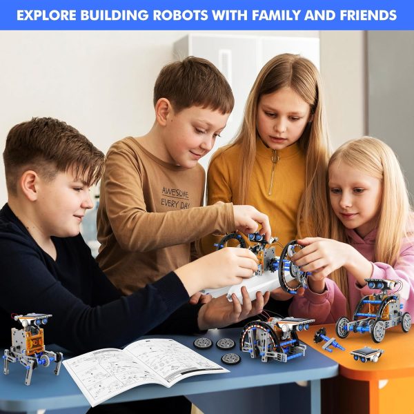 STEM 13-in-1 Education Solar Power Robots Toys, 30K+ Bought in Past Month, Original Price: $27, Now: $19. For Boys Age 8-12, DIY Educational Toy Science Kits for Kids, Building Experiment Robotics Set Birthday Gifts for 8 9 10 11 12 Years Old Boys Girls Teens - Image 6