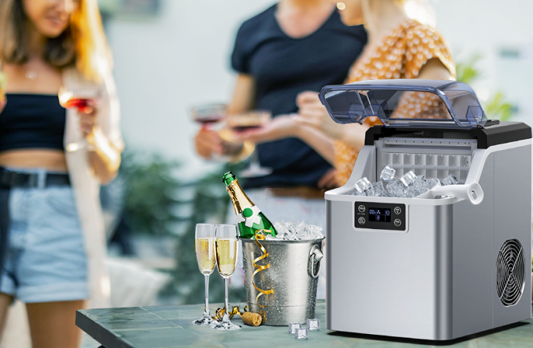 Countertop Ice Maker, 2K+ Bought in Past Month, Original price: $139, Now: $97. 45lbs Per Day, 24 Cubes Ready in 13 Mins, Stainless Steel Housing, Auto Self-Cleaning Ice Maker with Ice Bags and Ice Scoop for Home Kitchen Office Bar Party RVs