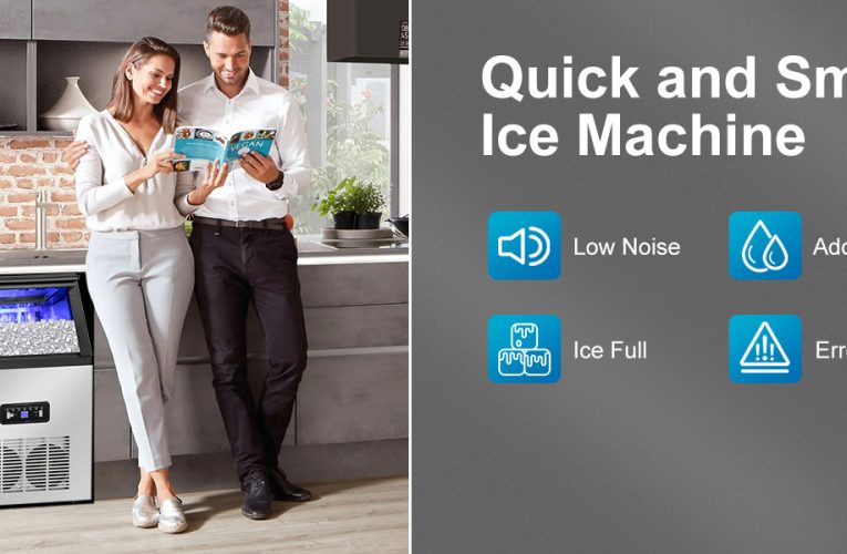 Commercial Ice Maker Machine, 500+ Bought in Past Month, Original Price: $399, Now: $247. 130Lbs/24H with 2 Water Inlet Modes, 36Pcs Ice Cubes in 8-15 Mins, Stainless Steel Under Counter/Freestanding Ice Machine with 28Lbs Storage Bin for Home / Shop / Off