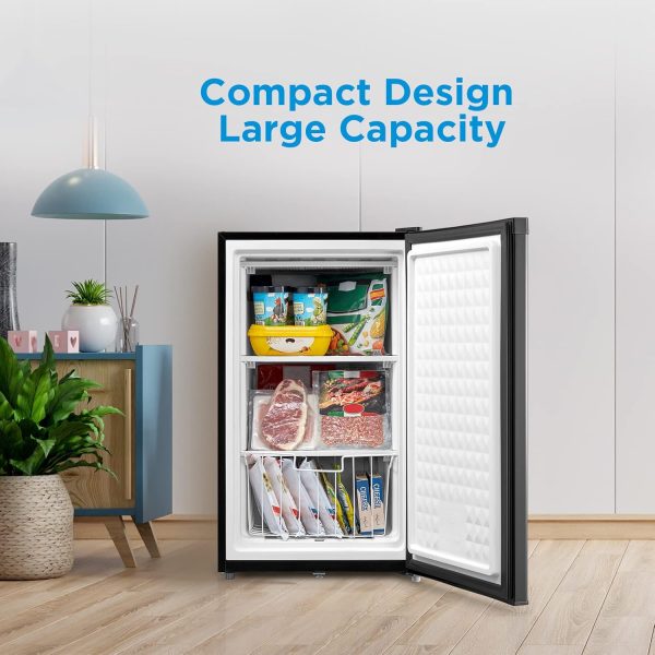 Upright Freeze, 770+ Bought in Past Month, Original Price: $217, Now: $127, Midea MRU03M2ABB Upright Freezer Large Black, 3.0 Cubic Feet - Image 3