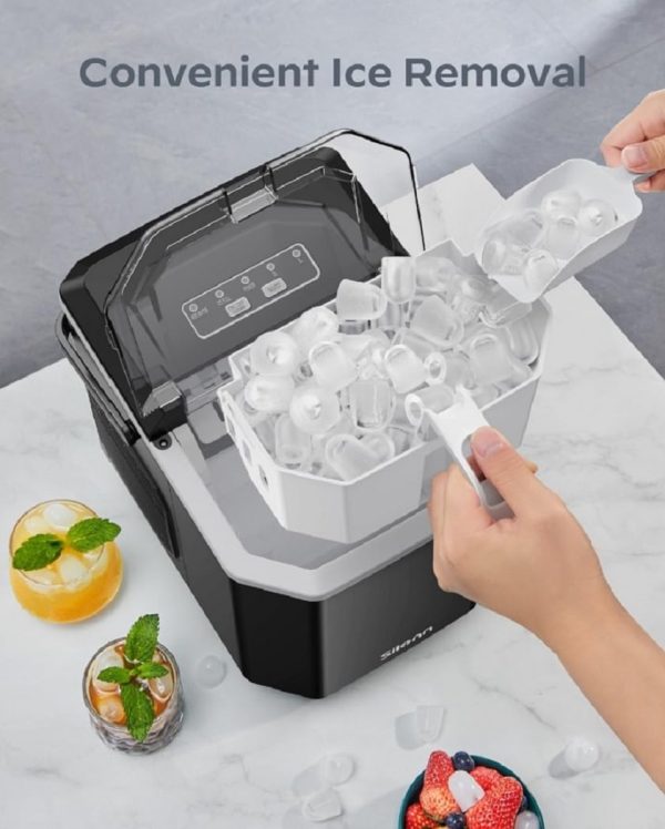 Ice Maker Countertop, Portable Ice Machine with Carry Handle, Self-Cleaning Ice Makers with Basket and Scoop, 9 Cubes in 6 Mins, 26 lbs per Day – Perfect for Home, Kitchen, Camping, and RV - Image 3