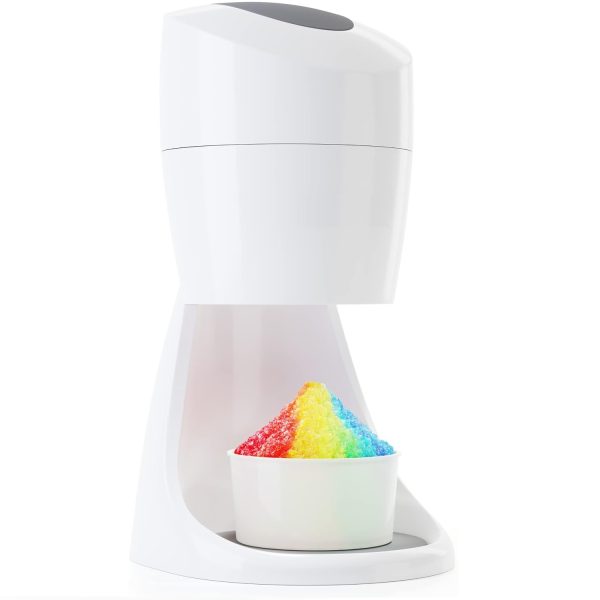 Shaved Ice S900A Snow Cone & Shaved Ice Machine, 10K+ Bought in Past Month, Original price: $33, Now: $22.  With 2 Reusable Plastic Ice Mold Cups, Non-slip Mat, Instruction Manual, 1-year Manufacturer’s Warranty, 120V, White