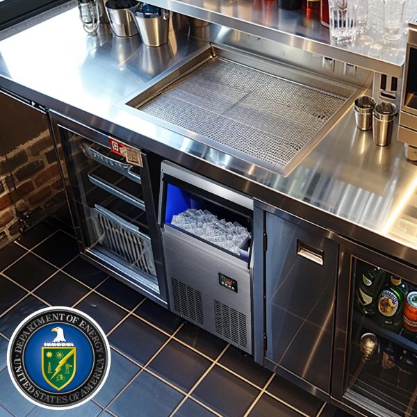 Commercial Ice Maker Machine, 350+ Bought in Past Month, Original Price: $399, Now: $237. 100LBS/24H, Under Counter Ice Maker with 34LBS Storage Capacity, Stainless Steel Ice Machine for Restaurant Home Bar, DOE - Image 8