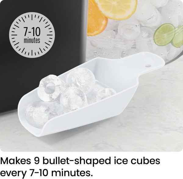 2K+ bought in past month, Dual-Size Ice Maker Countertop, Only $45, Shop Now! Portable Ice Machine, Large and Small Ice Machine Maker with Self Cleaning, 9 Cubes in 7 Mins, 22lbs/24hrs, for Home, Kitchen, Office, Party, Ice Scoop Included - Image 6