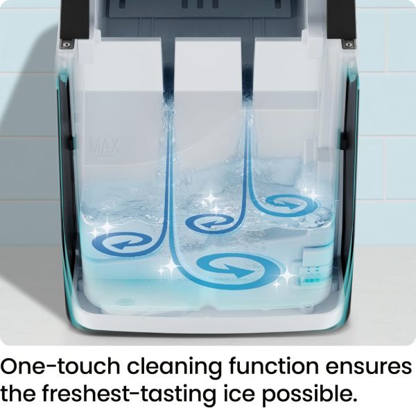 2K+ bought in past month, Dual-Size Ice Maker Countertop, Only $45, Shop Now! Portable Ice Machine, Large and Small Ice Machine Maker with Self Cleaning, 9 Cubes in 7 Mins, 22lbs/24hrs, for Home, Kitchen, Office, Party, Ice Scoop Included - Image 7