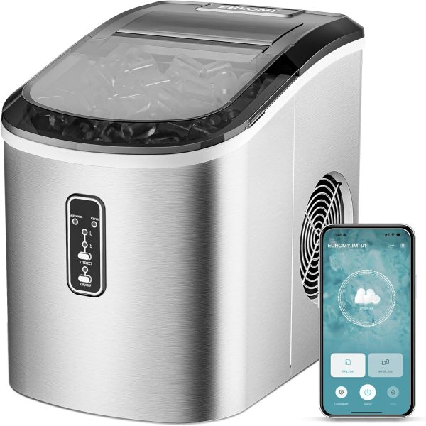 Smart Ice Makers Countertop,  2K+ Bought in Past Month, Original price: $117, Now: $67.  26lbs in 24 Hours, 9 Cubes Ready in 6Mins, Self-Cleaning Countertop Ice Maker, Portable Ice Maker with Ice Scoop & Basket, Perfect for Home/Kitchen/Office/Party, RVs