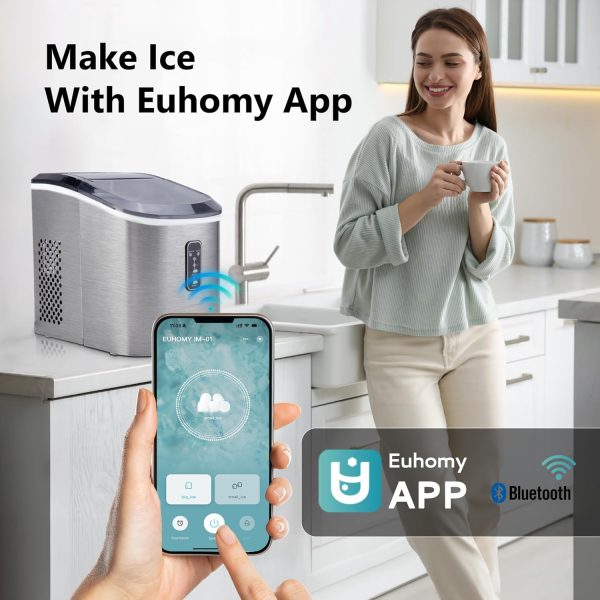 Smart Ice Makers Countertop,  2K+ Bought in Past Month, Original price: $117, Now: $67.  26lbs in 24 Hours, 9 Cubes Ready in 6Mins, Self-Cleaning Countertop Ice Maker, Portable Ice Maker with Ice Scoop & Basket, Perfect for Home/Kitchen/Office/Party, RVs - Image 2