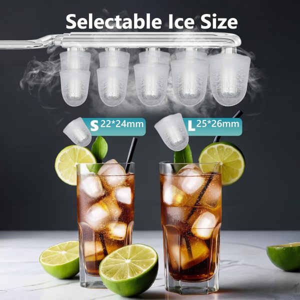 Smart Ice Makers Countertop,  2K+ Bought in Past Month, Original price: $117, Now: $67.  26lbs in 24 Hours, 9 Cubes Ready in 6Mins, Self-Cleaning Countertop Ice Maker, Portable Ice Maker with Ice Scoop & Basket, Perfect for Home/Kitchen/Office/Party, RVs - Image 4