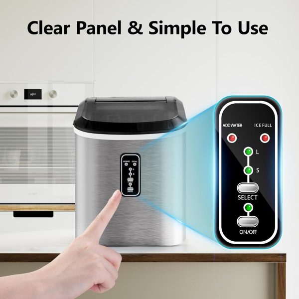 Smart Ice Makers Countertop,  2K+ Bought in Past Month, Original price: $117, Now: $67.  26lbs in 24 Hours, 9 Cubes Ready in 6Mins, Self-Cleaning Countertop Ice Maker, Portable Ice Maker with Ice Scoop & Basket, Perfect for Home/Kitchen/Office/Party, RVs - Image 6