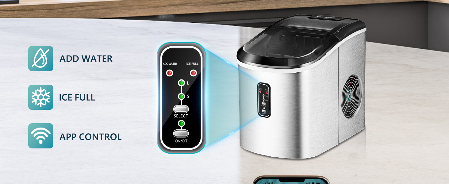 smart countertop ice maker