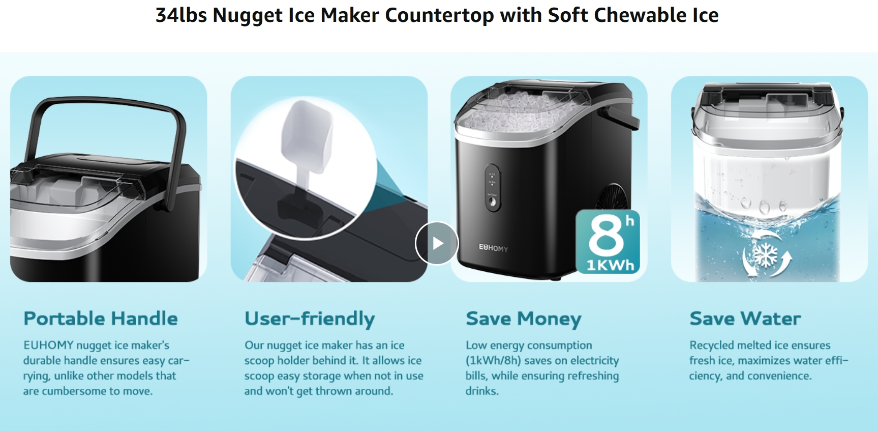 Countertop NuggetIce Maker Machine